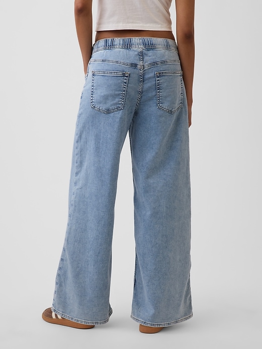 Image number 4 showing, Mid Rise Knit Easy Baggy Jeans