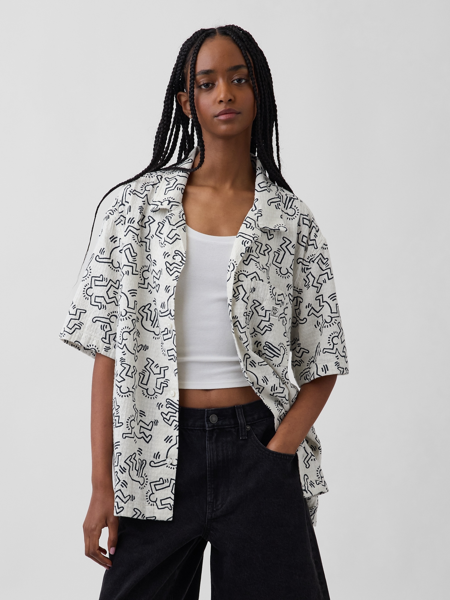 Keith Haring Textured Shirt