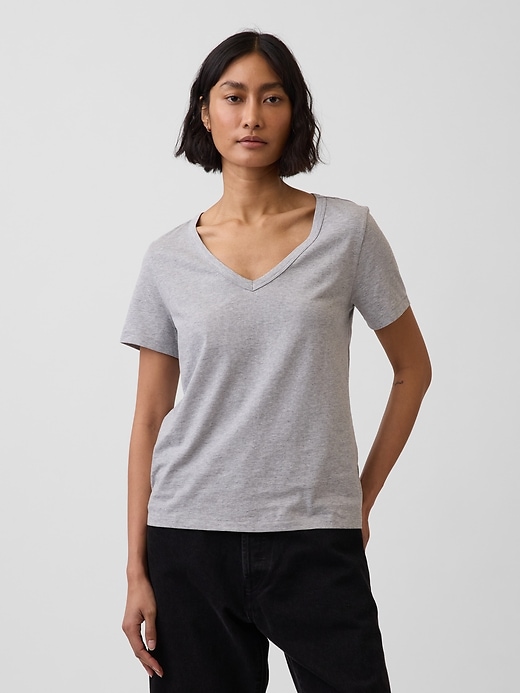 Image number 1 showing, Organic Cotton VintageSoft V-Neck T-Shirt