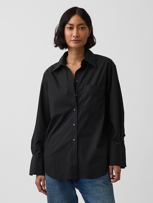 Image number 1 showing, Organic Cotton Poplin Big Shirt