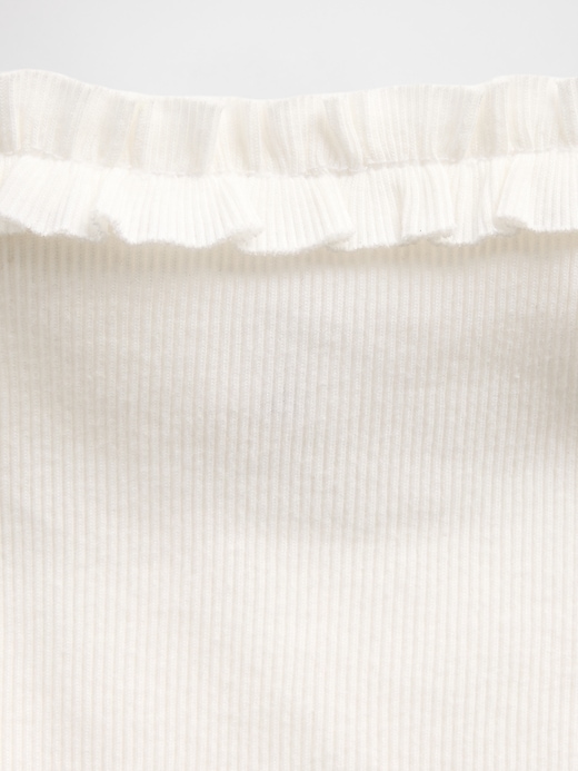 Image number 4 showing, Baby & Toddler Rib Ruffle Apron Tank Top