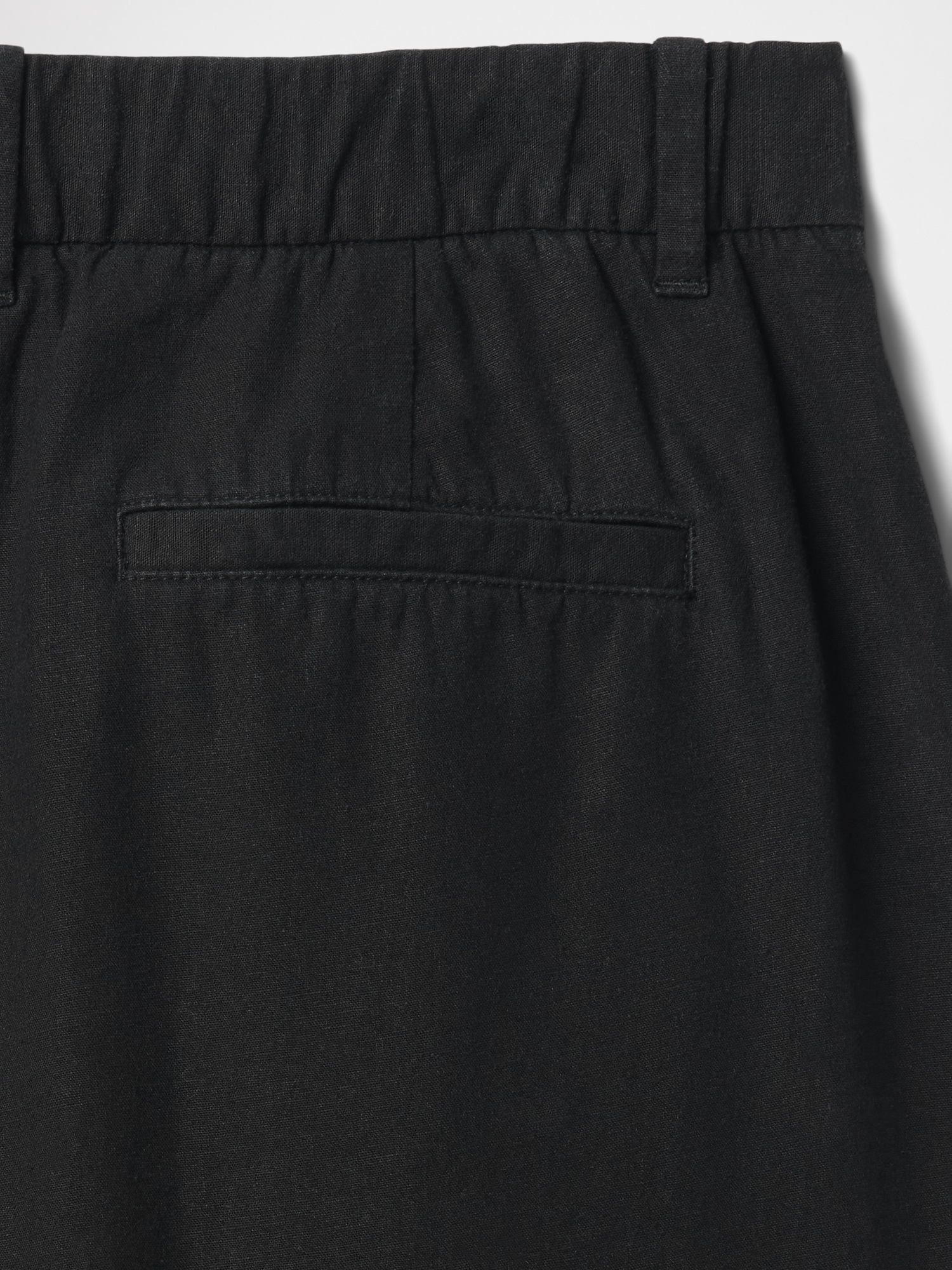 Женские брюки Gap 365 High Rise Linen-Blend Trousers, цвет: Чёрный — фото 7