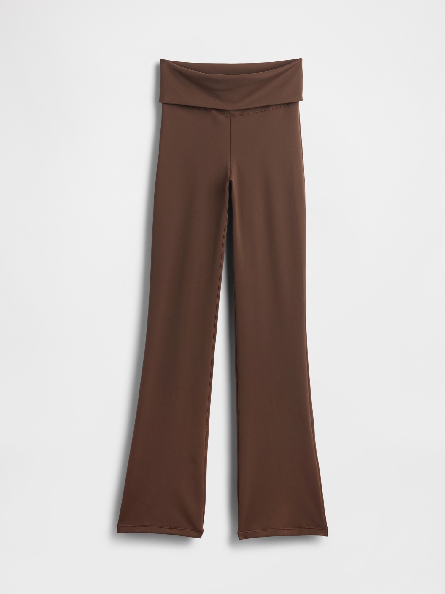 Женские леггинсы Gap GapFit Smooth Foldover Mini Flare, цвет: Коричневый — фото 5