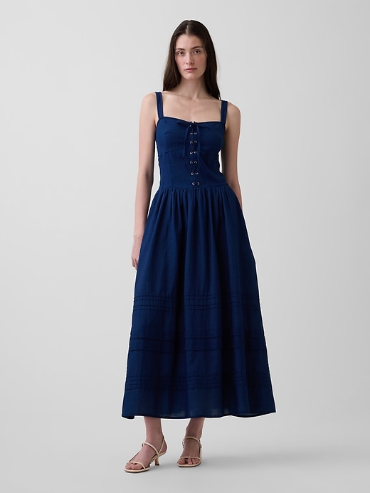 Image number 1 showing, Lace-Up Corset Maxi Dress