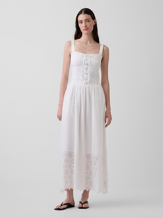 Lace-Up Corset Maxi Dress from GAP - $102