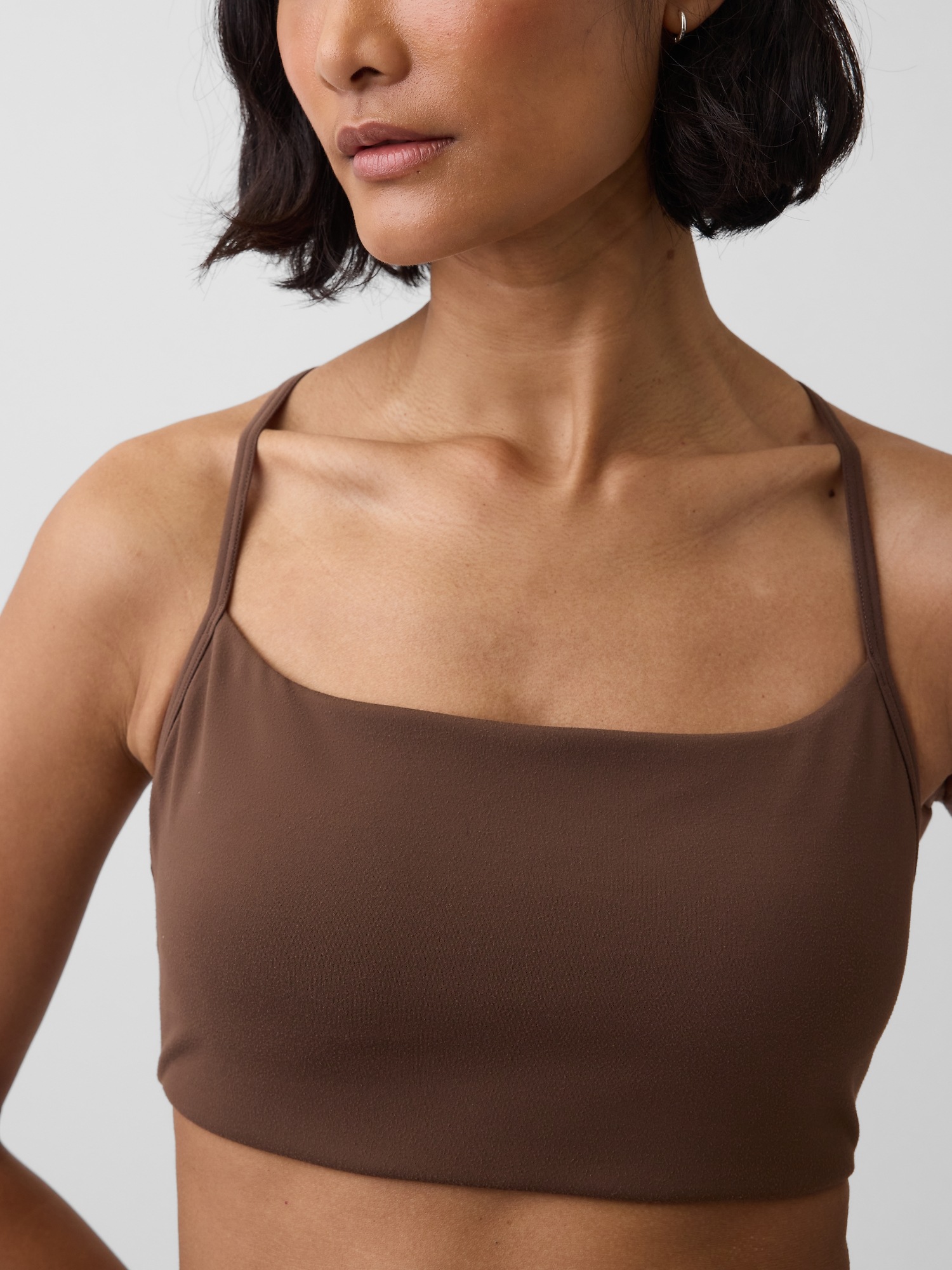 Спортивное бра GapFit Smooth, борцовская спина — Gap, цвет: Коричневый — фото 2