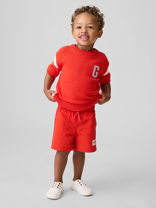 Image number 1 showing, Baby & Toddler Varsity Logo Sweater Shirt