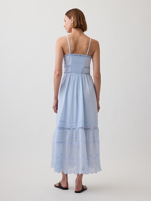 Image number 2 showing, Lace-Trim Button-Front Maxi Dress