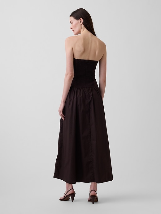 Image number 2 showing, Poplin Drop-Waist Maxi Dress