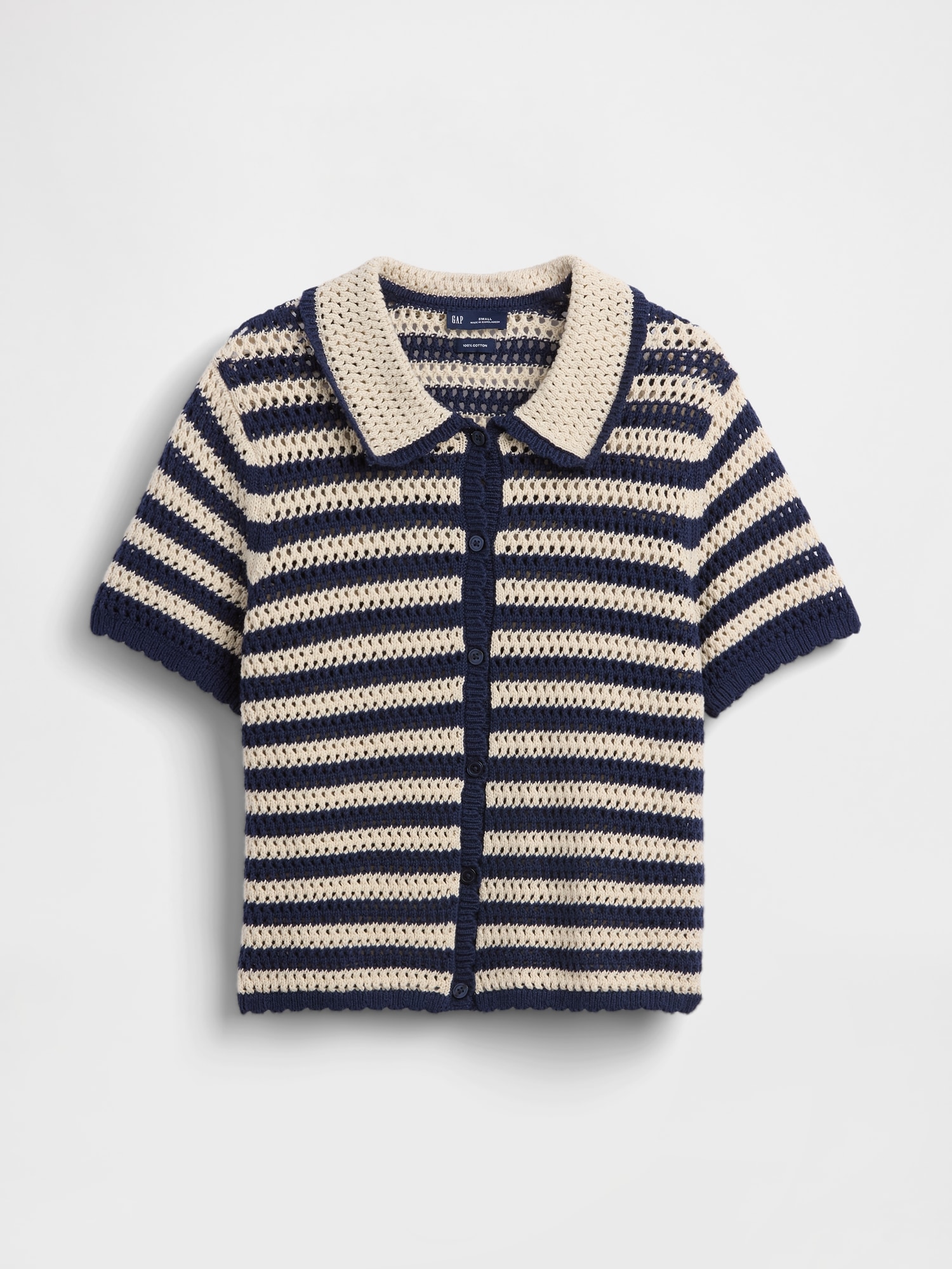 Crochet Relaxed Sweater Shirt