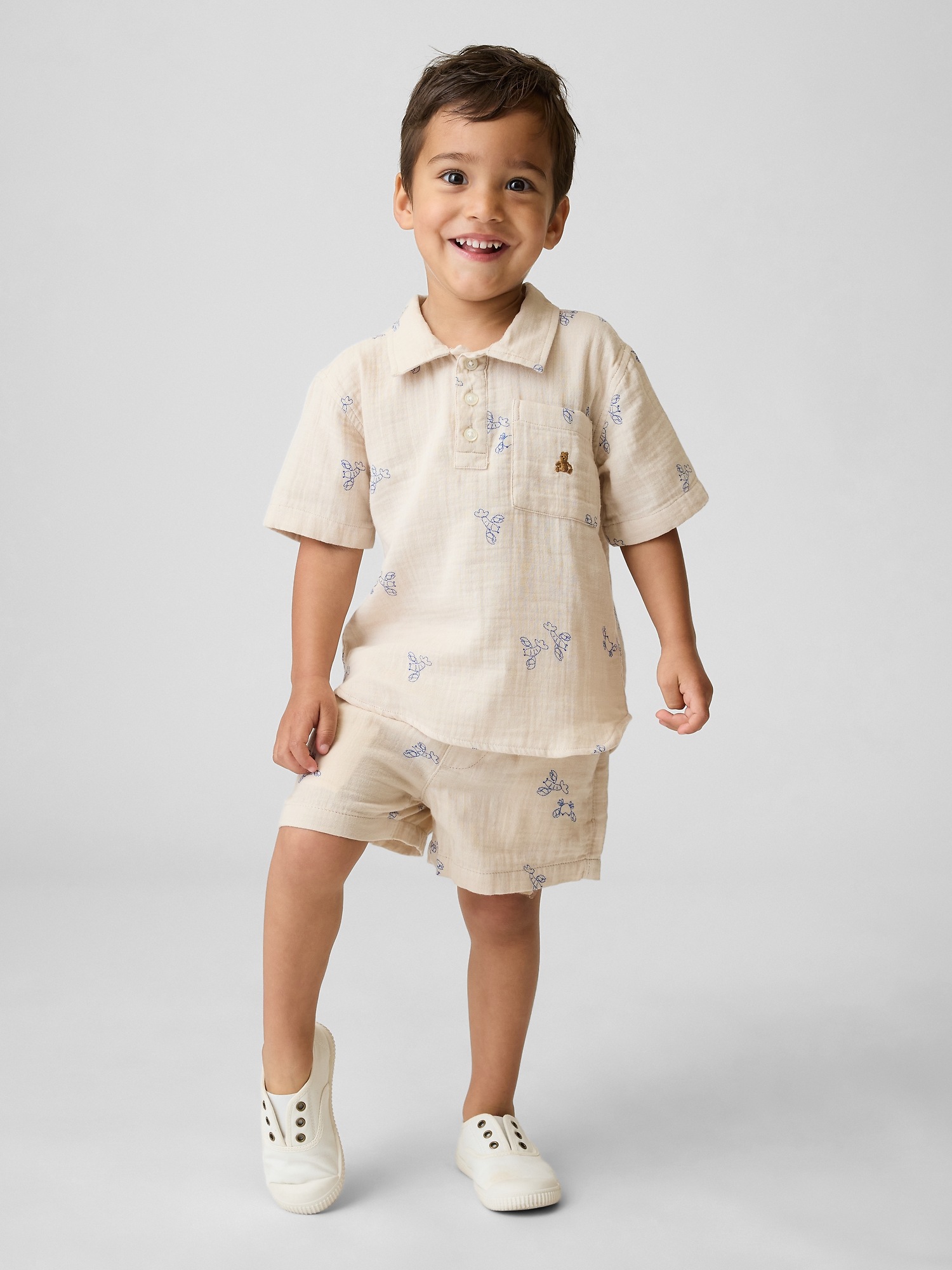 Детские шорты Gap Baby & Toddler Cotton Gauze Print Pull-On Shorts