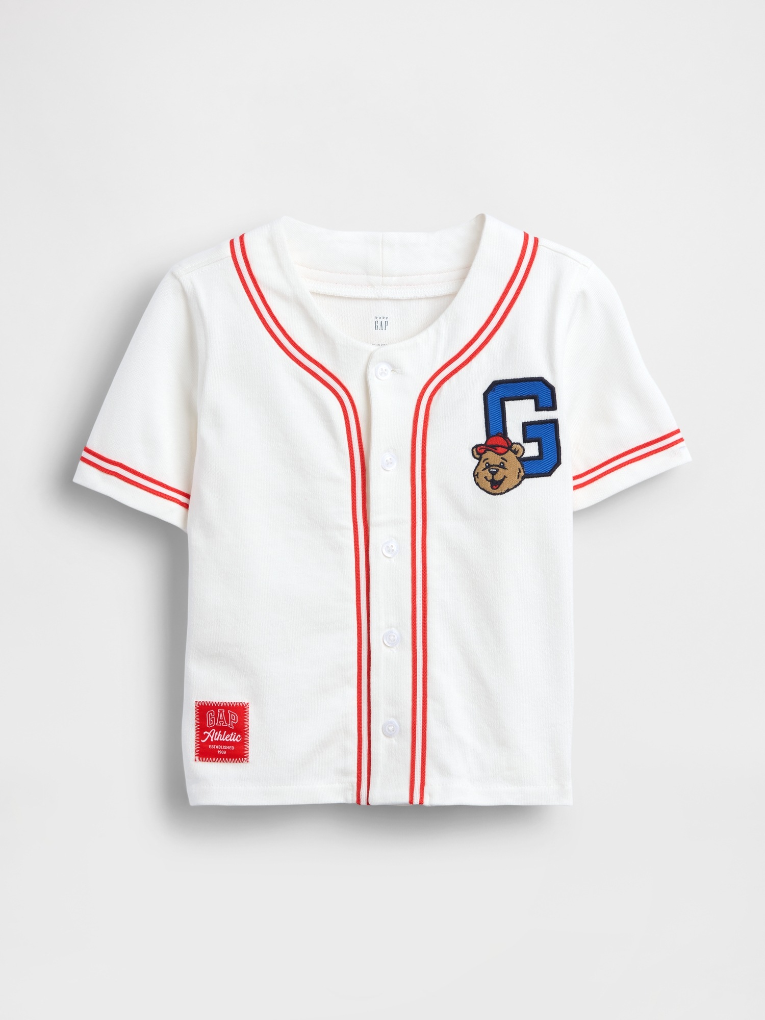 Детские футболки Gap Baby & Toddler Brannan Bear Logo Baseball Jersey T-Shirt — фото 2