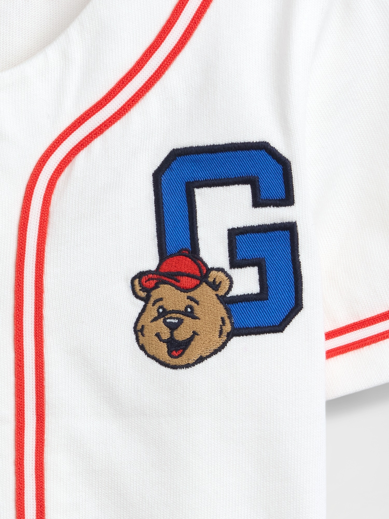 Детские футболки Gap Baby & Toddler Brannan Bear Logo Baseball Jersey T-Shirt — фото 4