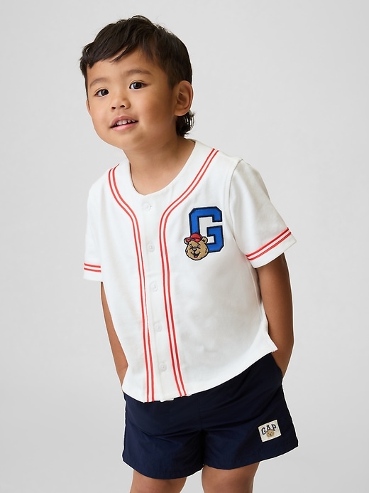 Image number 1 showing, Baby & Toddler Brannan Bear Logo Baseball Jersey T-Shirt