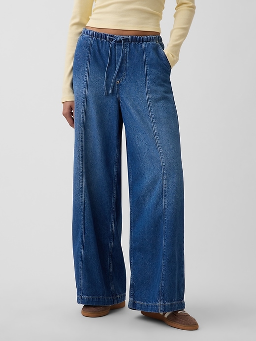 Image number 2 showing, Mid Rise UltraSoft Easy Seamed Baggy Jeans