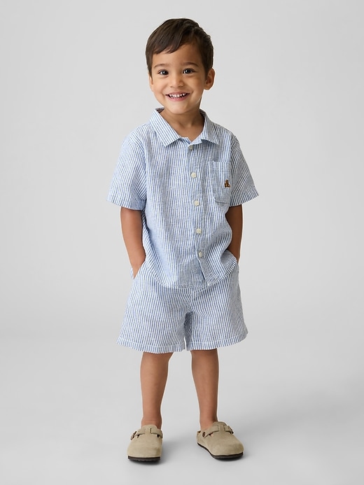 Image number 1 showing, Baby & Toddler Linen-Cotton Shorts