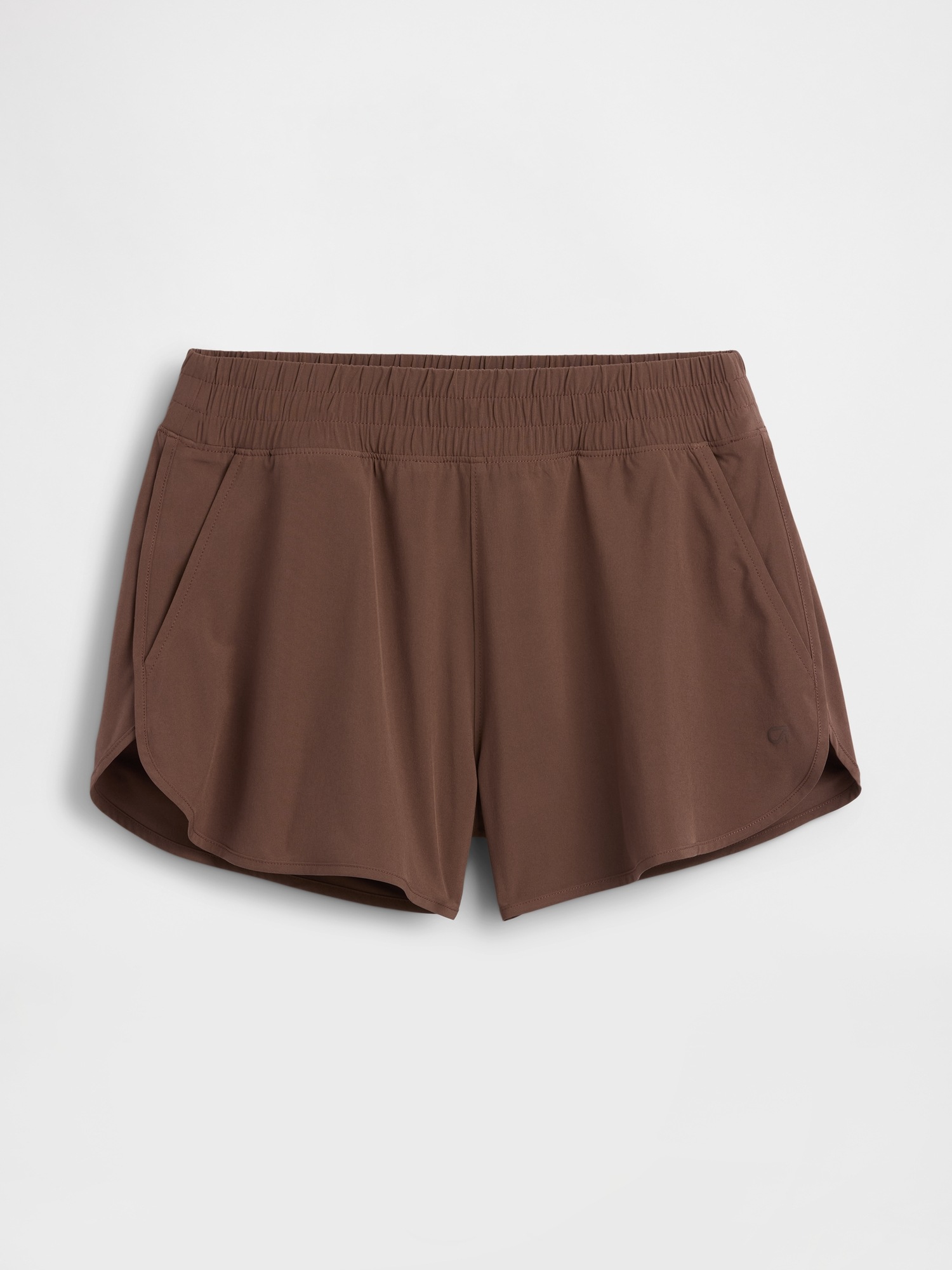 Женские шорты Gap GapFit Tech High Rise Running, цвет: Коричневый — фото 6
