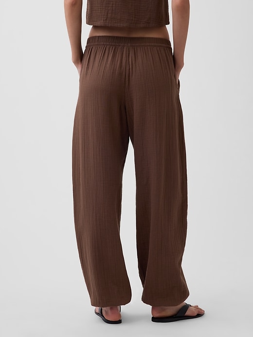 Image number 4 showing, Cotton Gauze Barrel Joggers