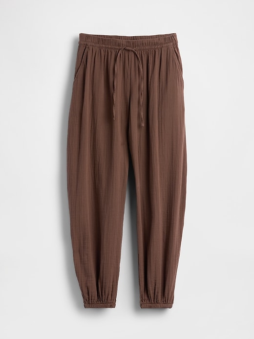 Image number 7 showing, Cotton Gauze Barrel Joggers