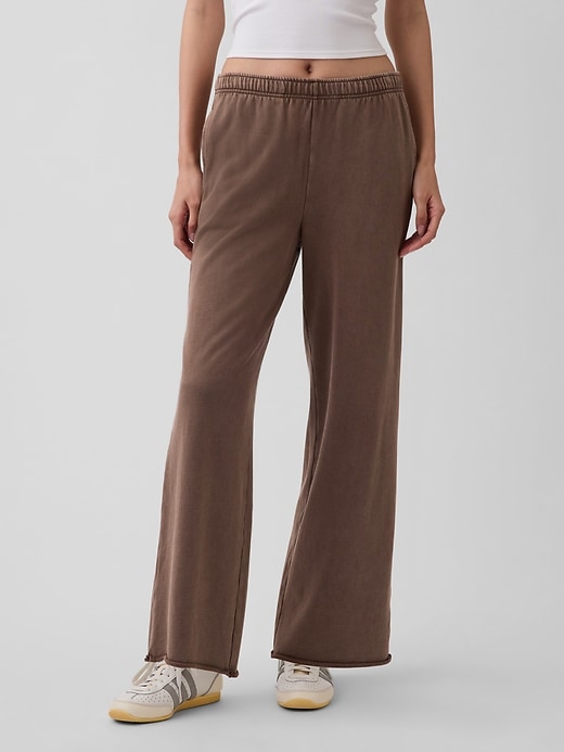 Image number 2 showing, VintageSoft Terry Wide-Leg Sweatpants