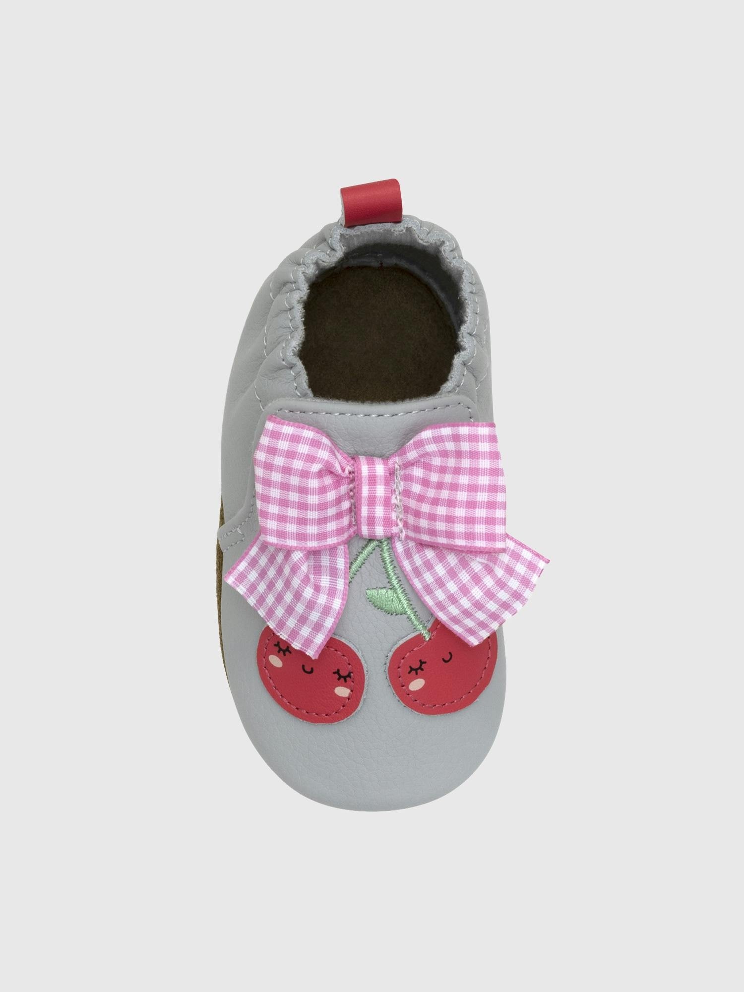 Пинетки с мягкой подошвой Gap Robeez Cherry Cute, цвет: Серый — фото 3