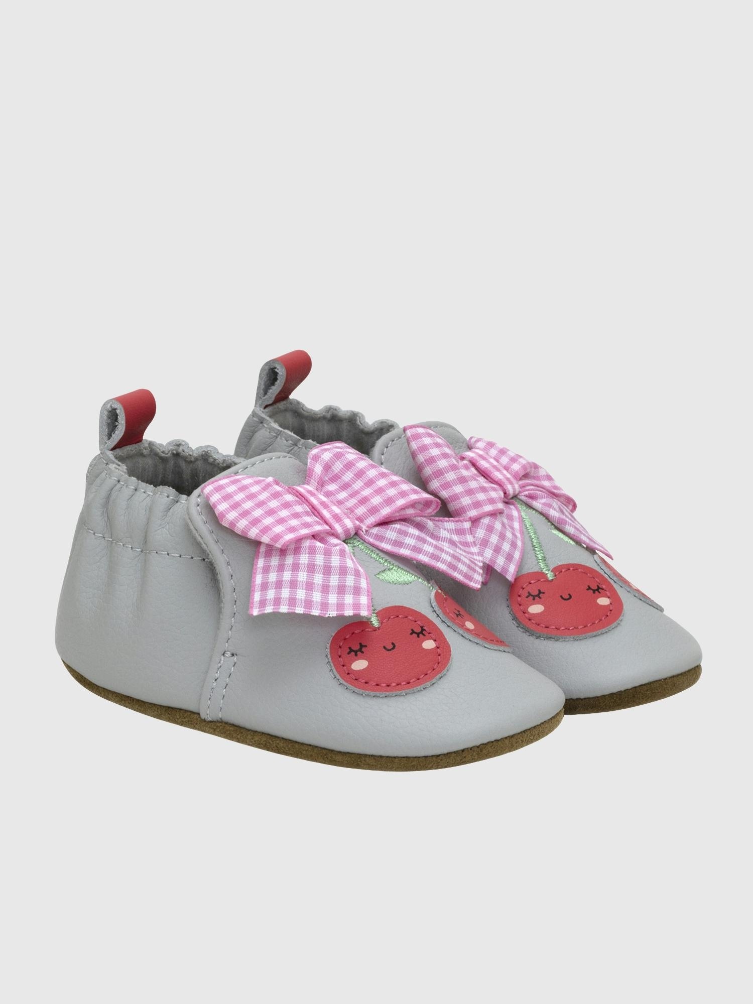 Пинетки с мягкой подошвой Gap Robeez Cherry Cute, цвет: Серый — фото 2