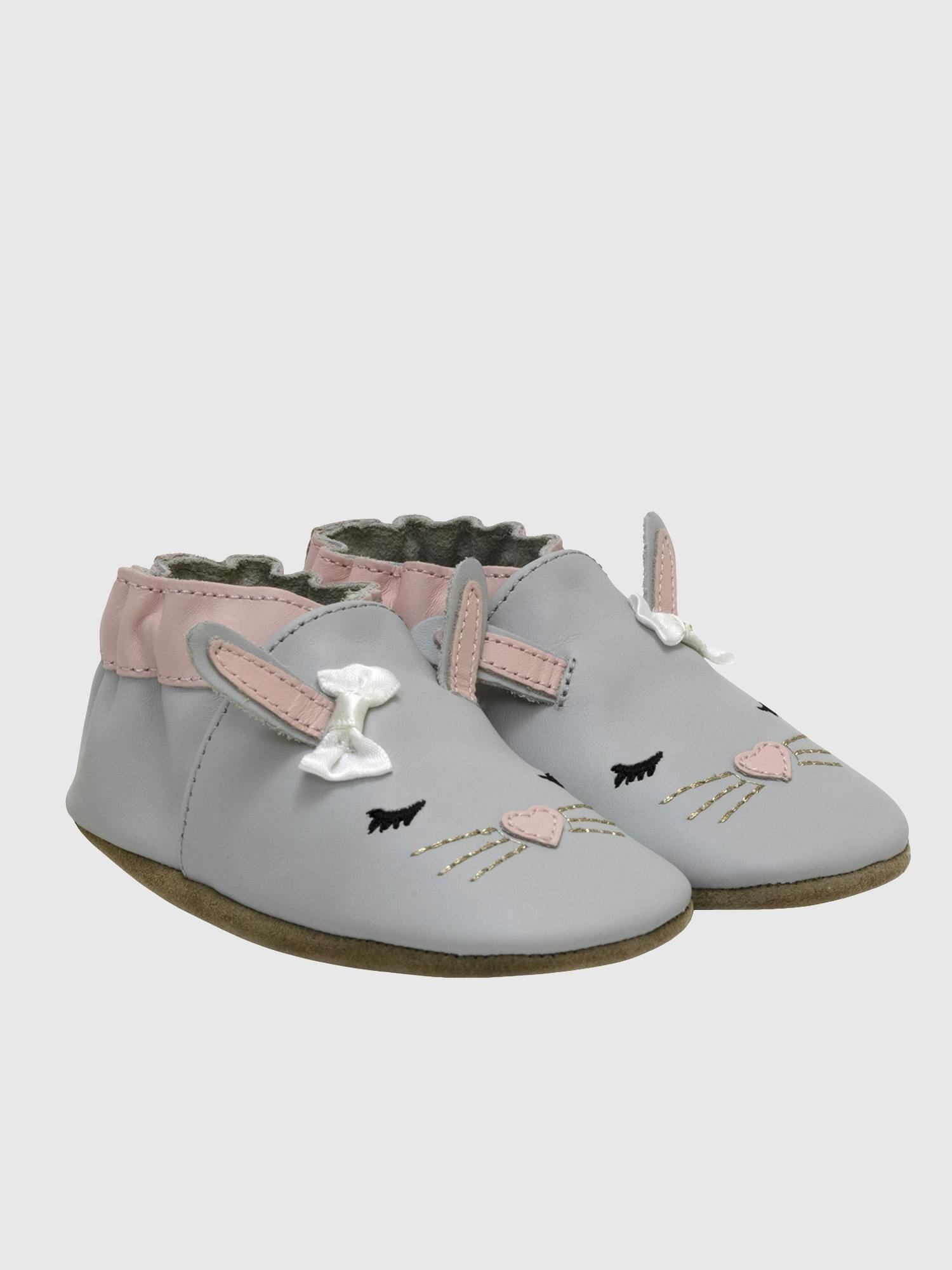 Пинетки с мягкой подошвой Gap Robeez Heart Bunny, цвет: Серый — фото 2