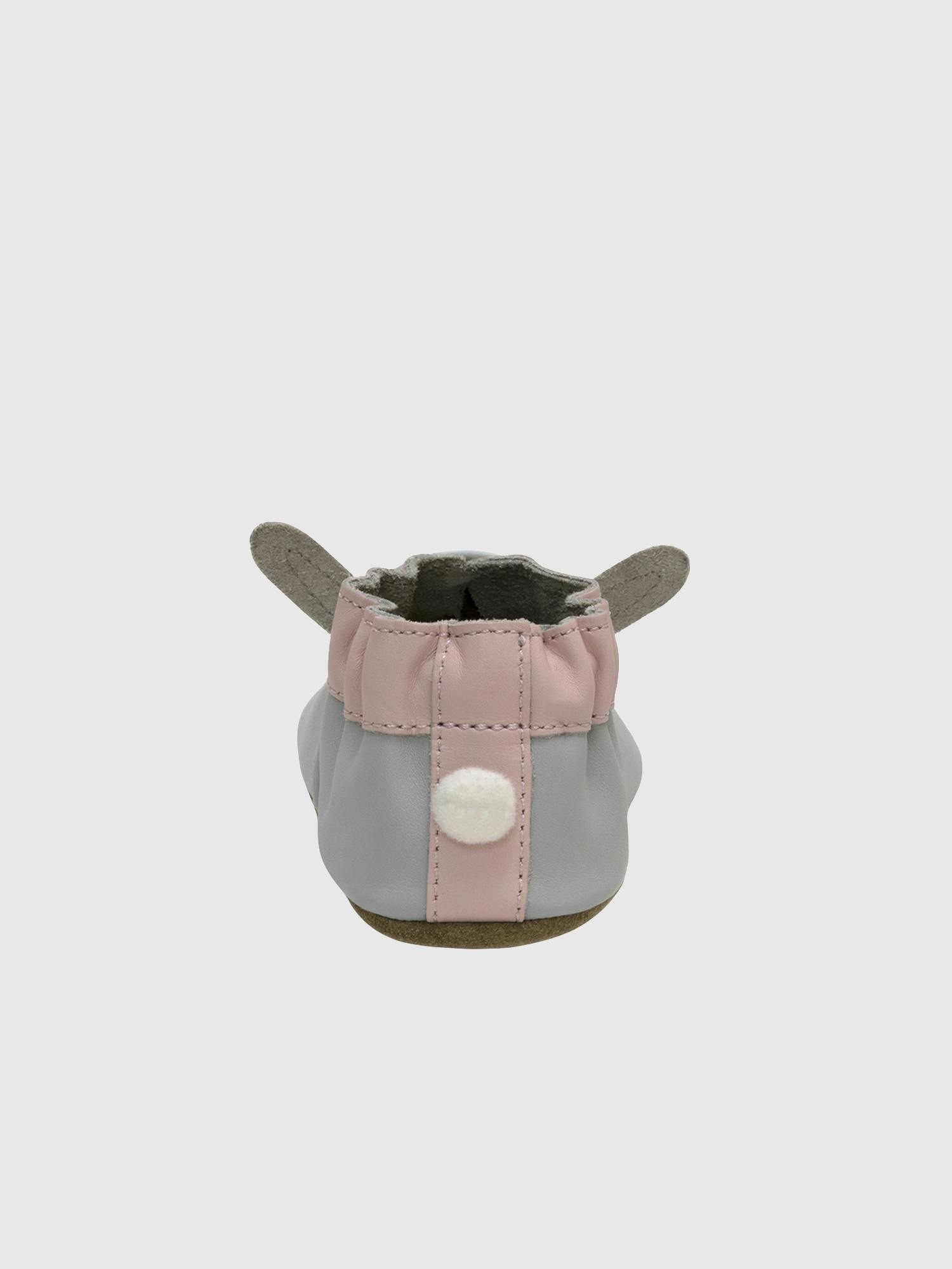 Пинетки с мягкой подошвой Gap Robeez Heart Bunny, цвет: Серый — фото 5
