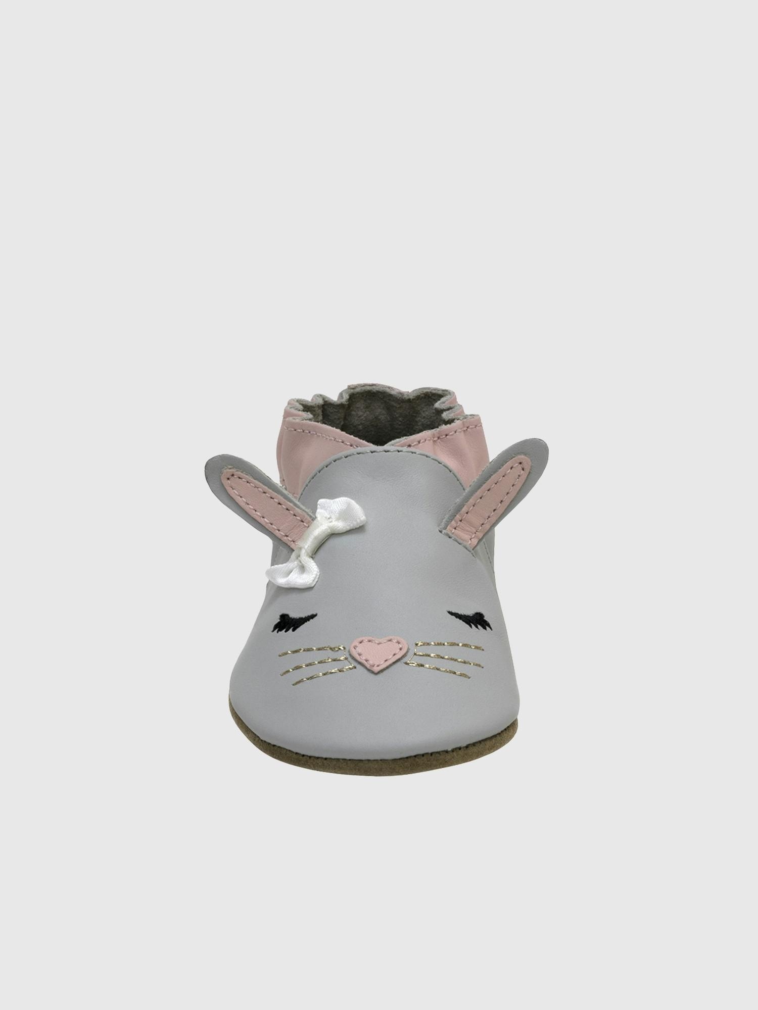 Пинетки с мягкой подошвой Gap Robeez Heart Bunny, цвет: Серый — фото 6