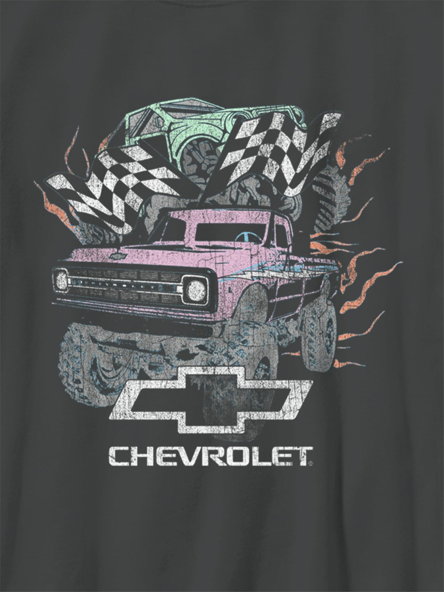Детская футболка Gap General Motors Pastel Trucks Oversized Graphic, цвет: Moonless Night — фото 3