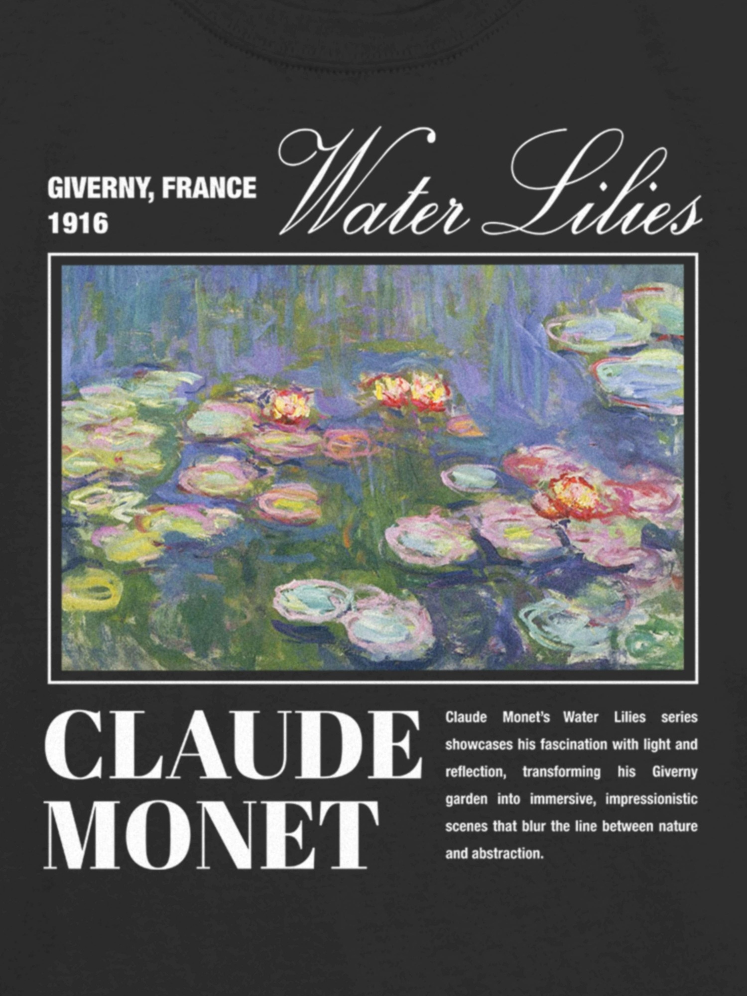 Детская футболка Gap Monet Water Lillies Graphic, цвет: Moonless Night — фото 3