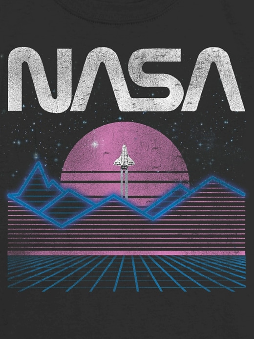 Image number 3 showing, Kids NASA Pastel Space Graphic T-Shirt