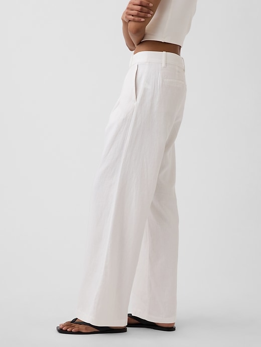 Image number 3 showing, 365 Low Rise Linen-Blend Trousers
