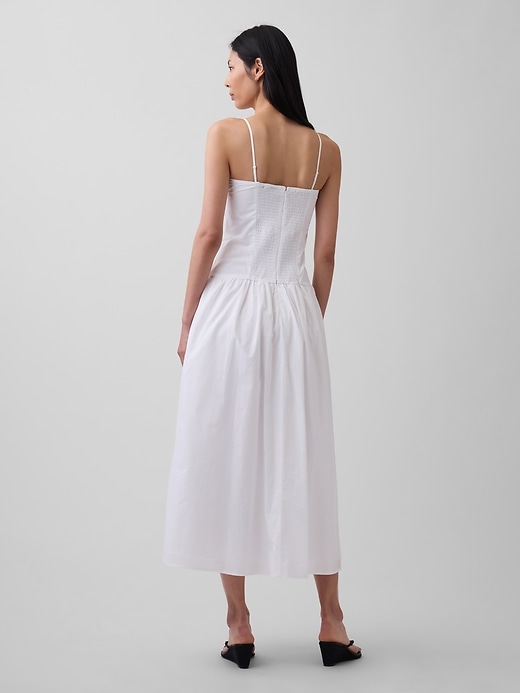 Image number 2 showing, Poplin Drop-Waist Maxi Dress