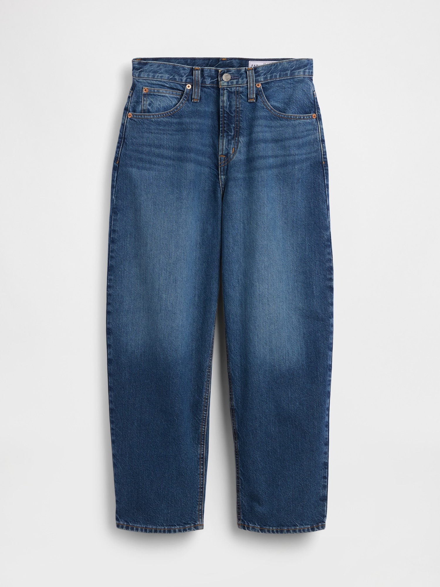 Женские джинсы Gap High Rise Crop Barrel Jeans — фото 4