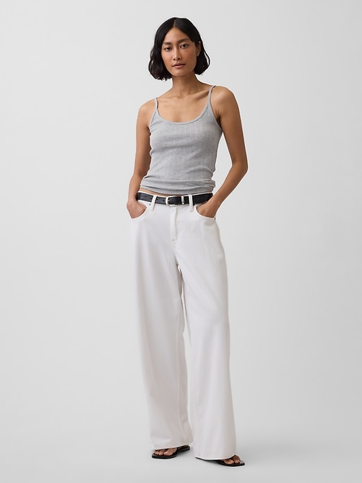 Image number 2 showing, Pointelle Crop Cami