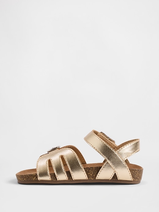 Image number 4 showing, Toddler Metallic Strap Sandals