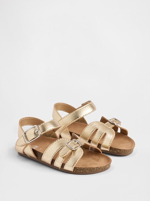 Image number 2 showing, Toddler Metallic Strap Sandals