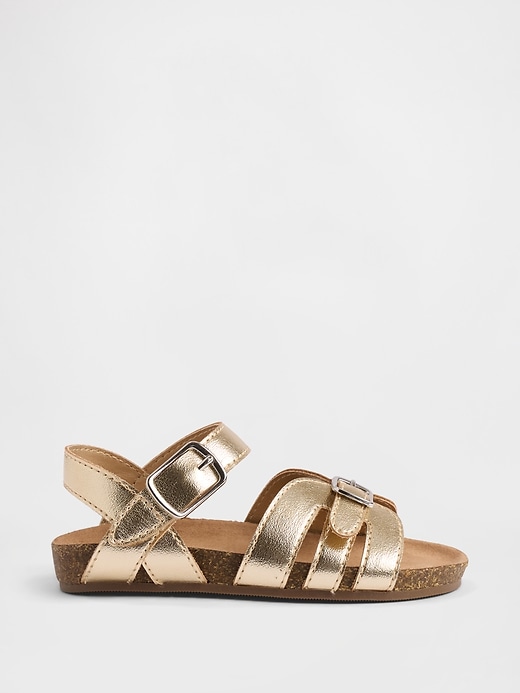 Image number 1 showing, Toddler Metallic Strap Sandals