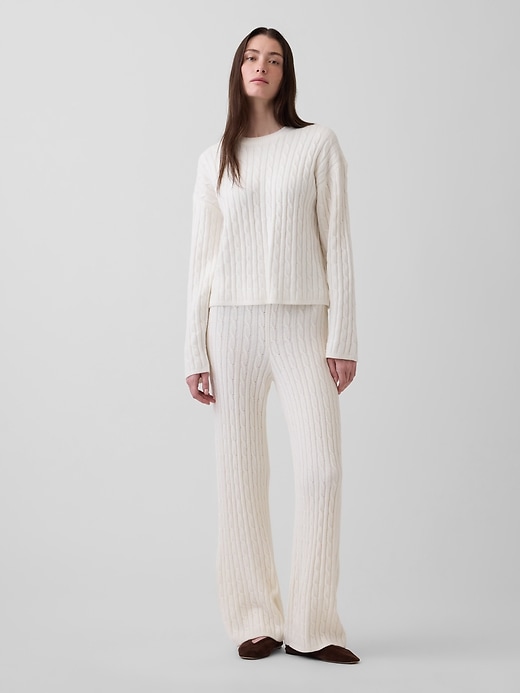 Image number 5 showing, CashSoft Oversized Cable-Knit Sweater
