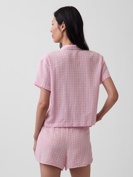 Image number 3 showing, Crinkle Gauze Oversized PJ Shirt