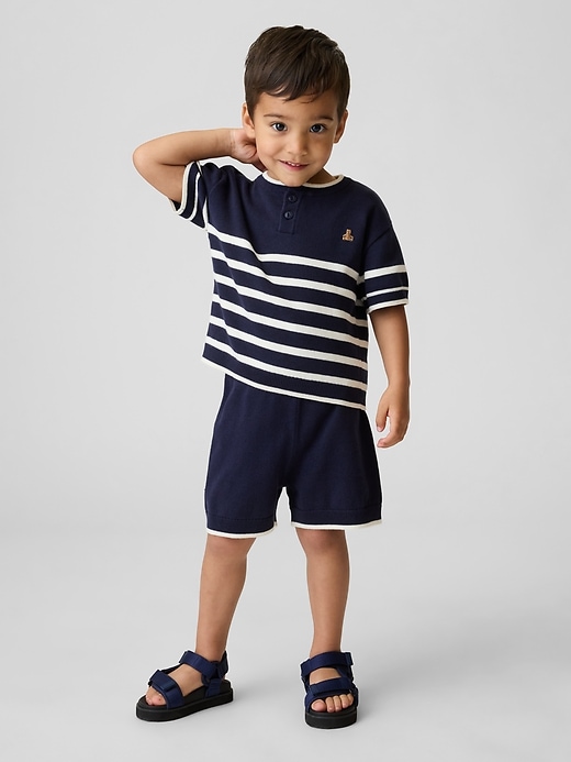 Image number 1 showing, Baby & Toddler Henley Stripe Sweater Set