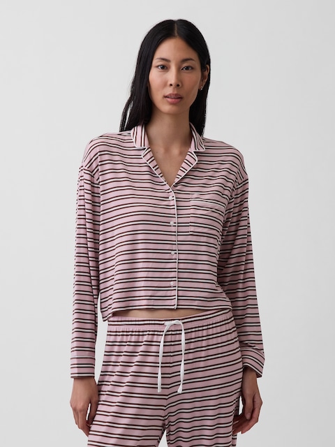 SoftMade Modal Crop PJ Top