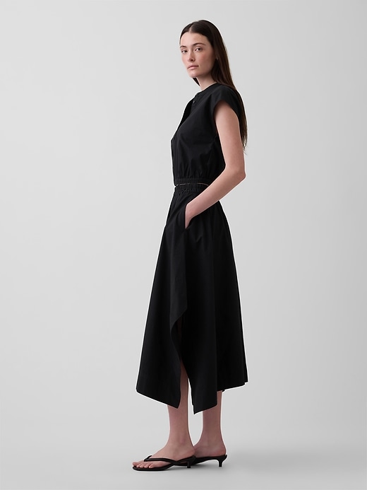 Image number 3 showing, Poplin Midi Handkerchief Skirt