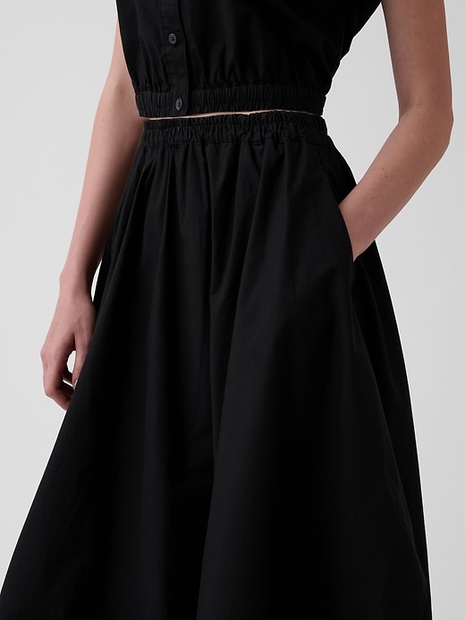 Image number 4 showing, Poplin Midi Handkerchief Skirt