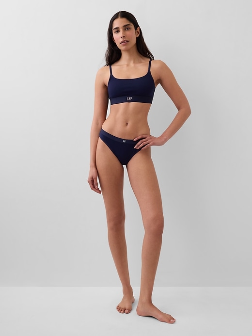 Image number 4 showing, Organic Stretch Cotton Logo Bralette