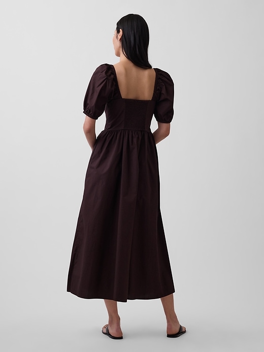 Image number 2 showing, Puff-Sleeve Corset Maxi Dress