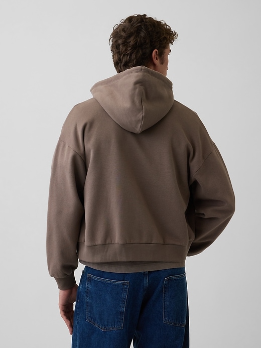 Image number 3 showing, VintageSoft Oversized Crop Zip Hoodie