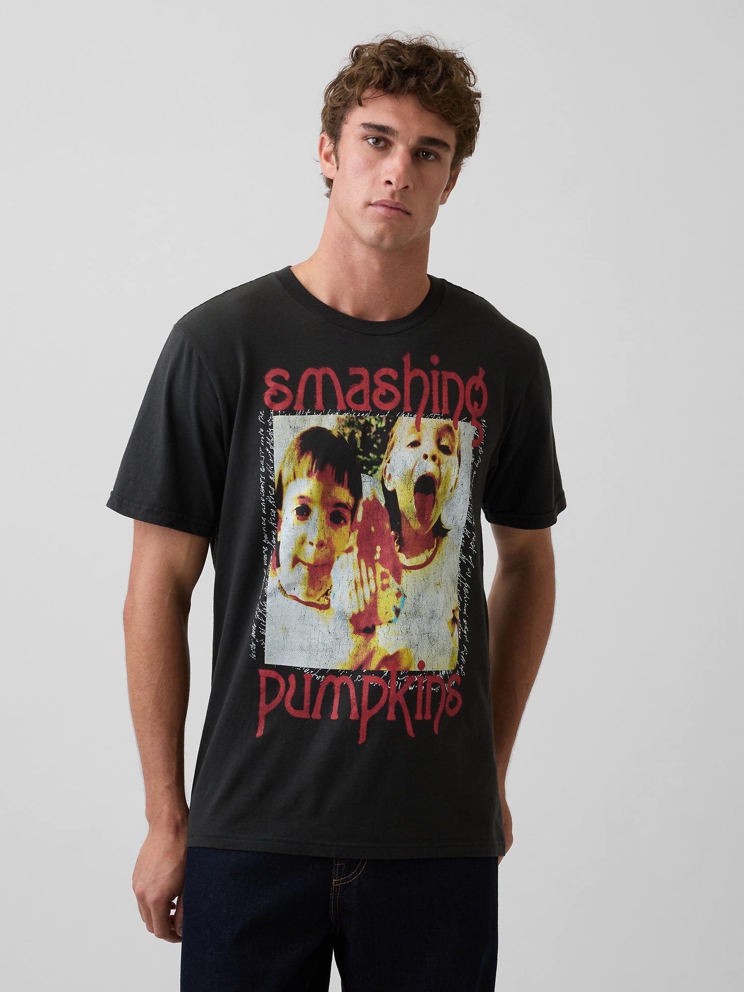 Мужские футболки Gap Smashing Pumpkins Relaxed Graphic T-Shirt
