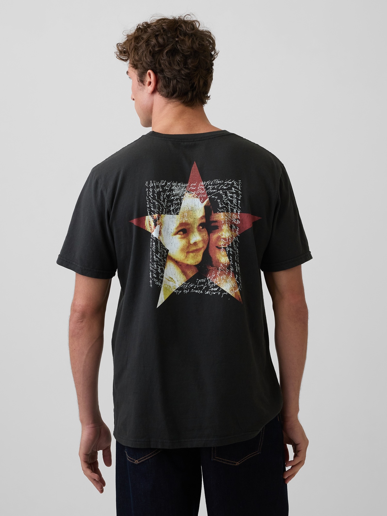 Мужские футболки Gap Smashing Pumpkins Relaxed Graphic T-Shirt — фото 3